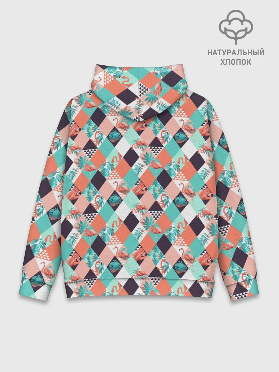 Худи мужской база хлопок / Фламинго