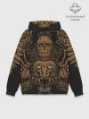 Худи мужской база хлопок / Vintage Skull Art 2