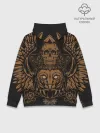 Худи мужской база хлопок / Vintage Skull Art 2