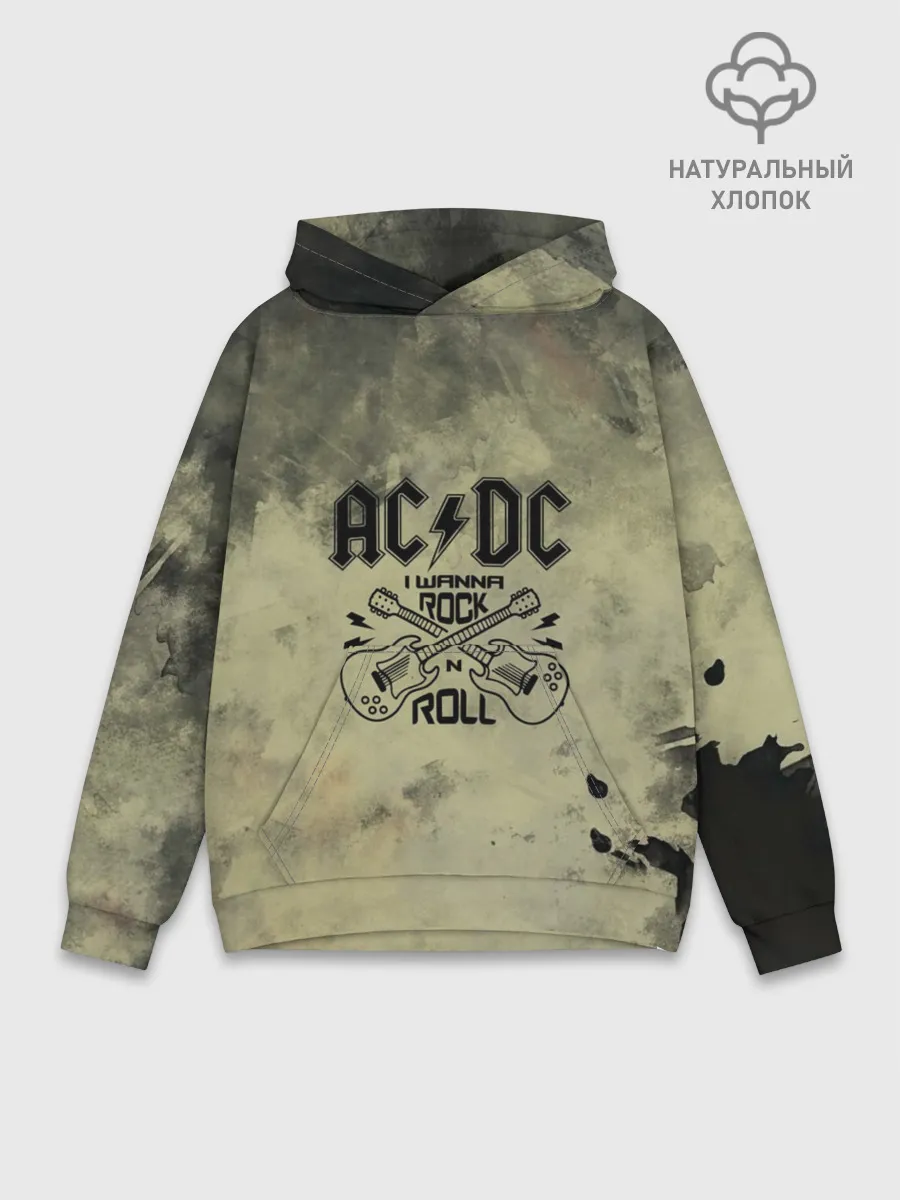 Худи мужской база хлопок / AC DC