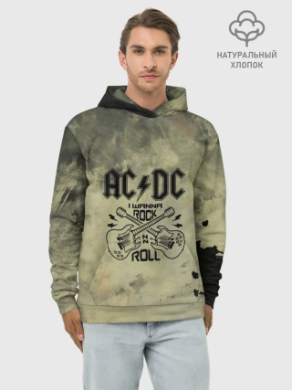 Худи мужской база хлопок / AC DC