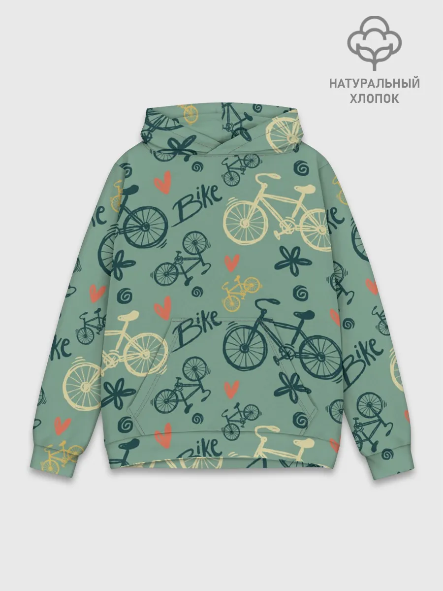 Худи мужской база хлопок / Велосипед Текстура