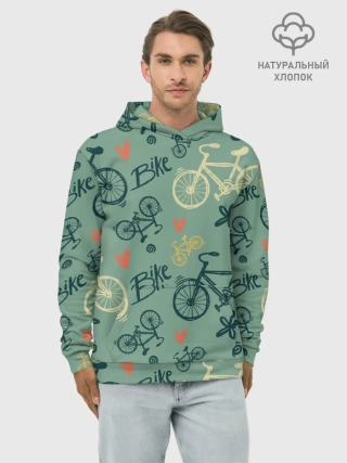 Худи мужской база хлопок / Велосипед Текстура