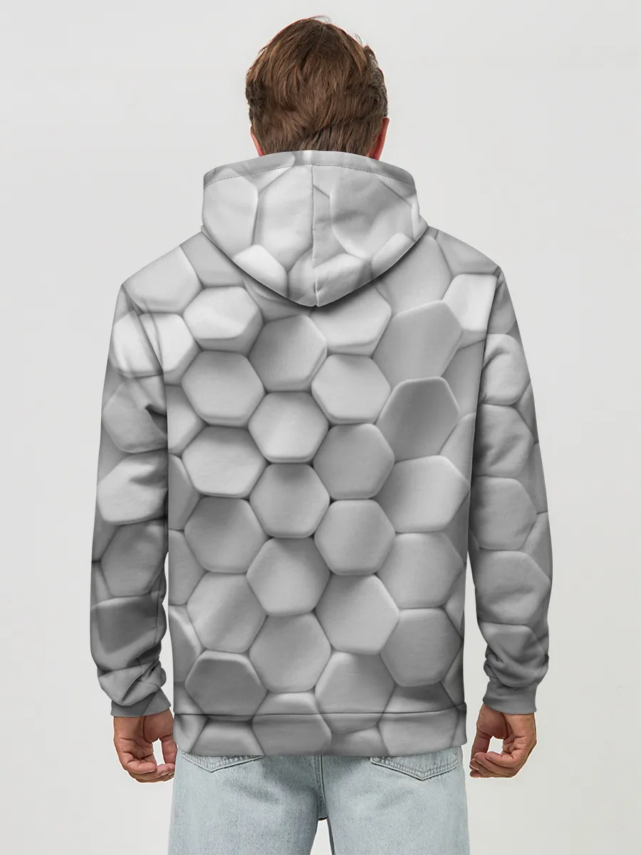 Худи мужской база хлопок / Геометрическая живопись