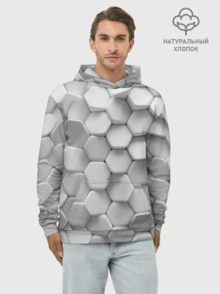 Худи мужской база хлопок / Геометрическая живопись