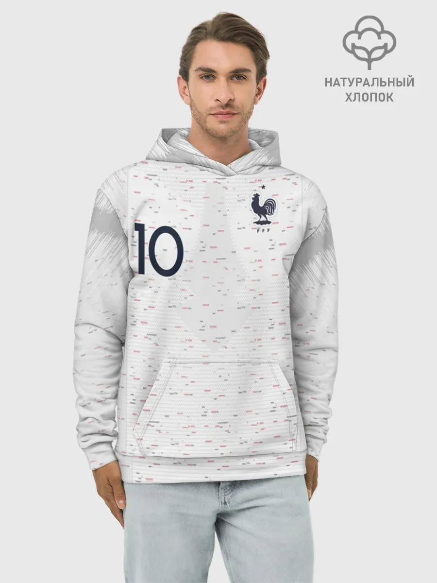 Худи мужской база хлопок / Mbappe away WC 2018
