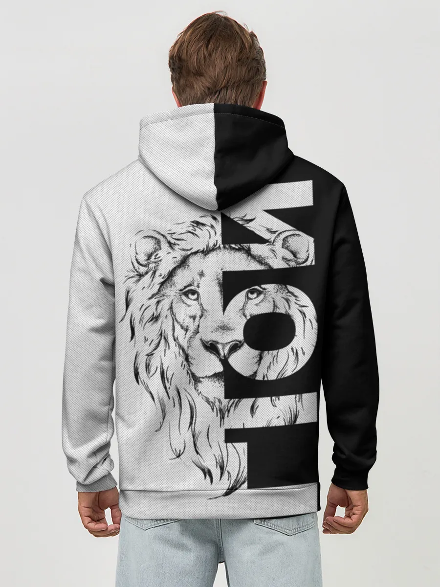 Худи мужской база хлопок / Lion
