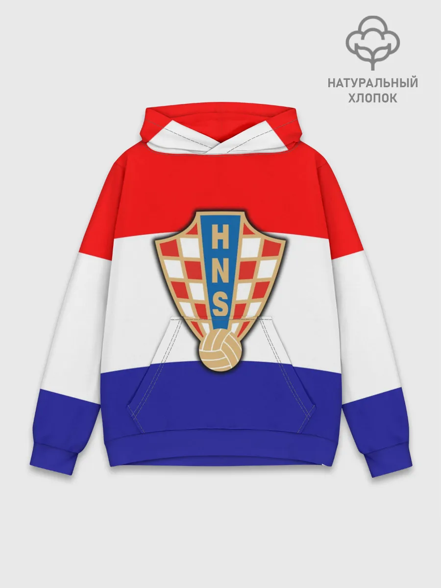 Худи мужской база хлопок / Сборная Хорватии флаг