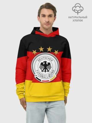 Худи мужской база хлопок / Сборная Германии флаг