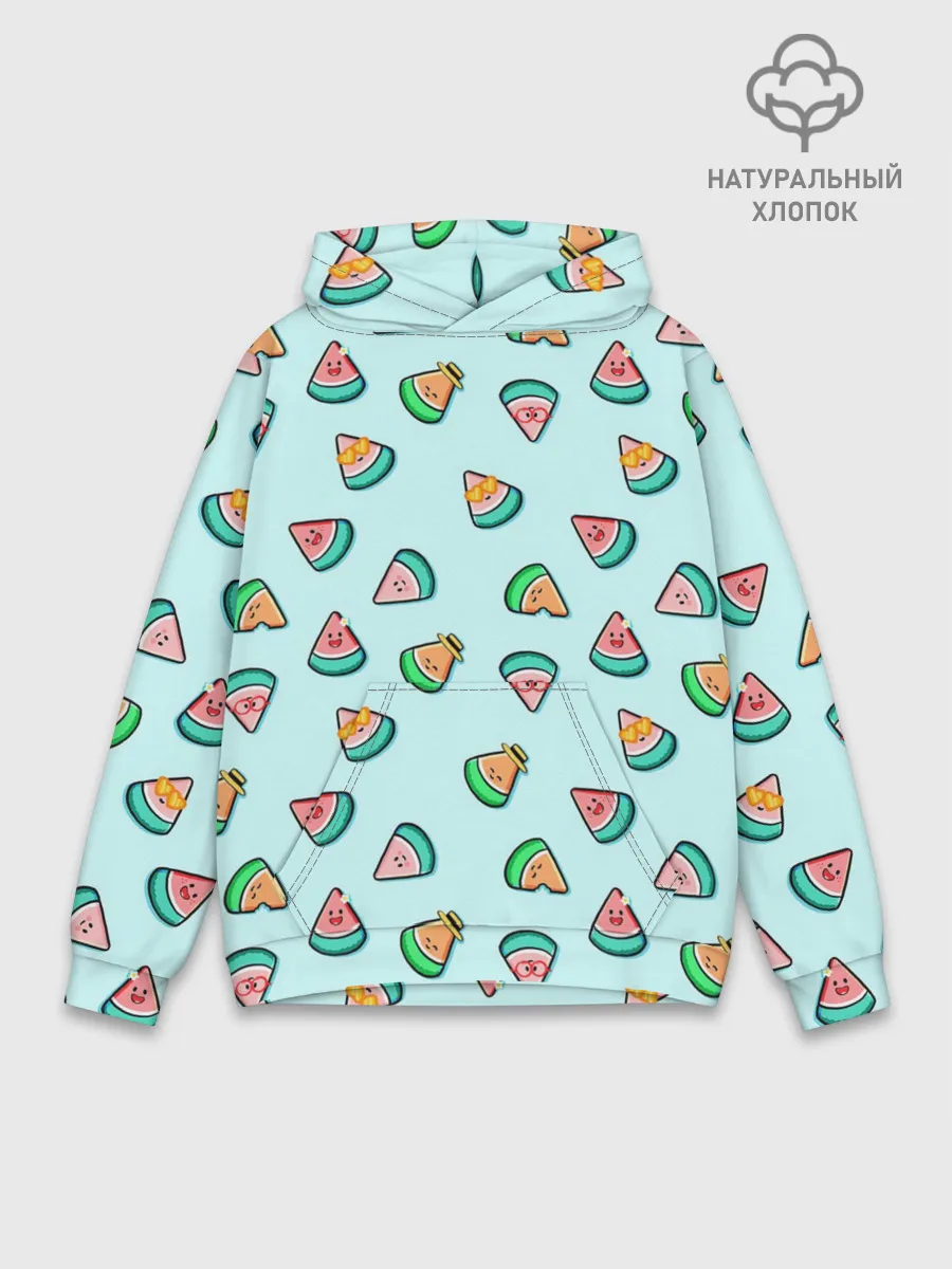 Худи мужской база хлопок / Kawaii Арбузики