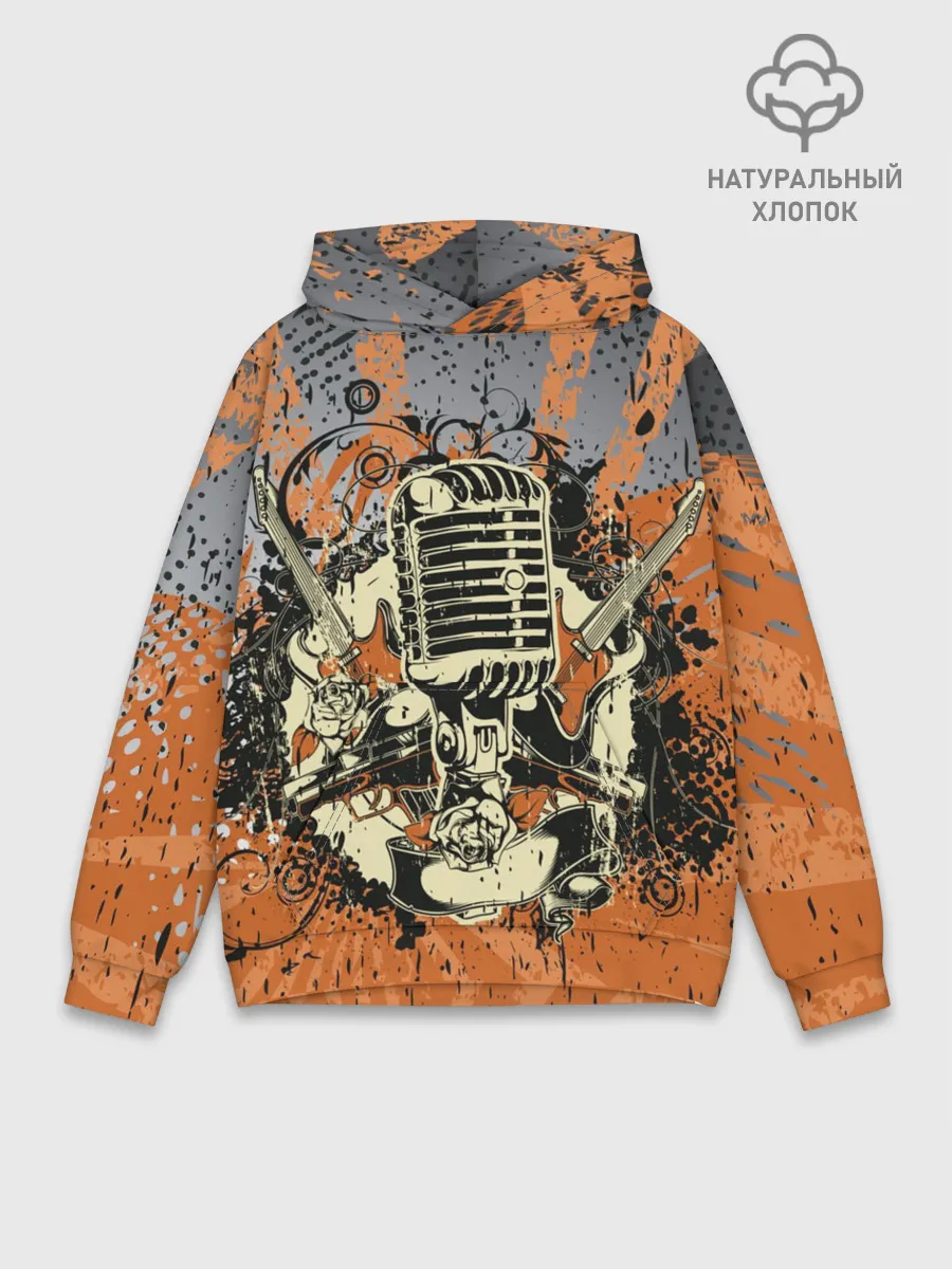 Худи мужской база хлопок / Microphone