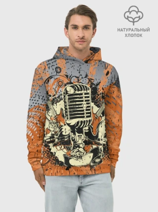 Худи мужской база хлопок / Microphone
