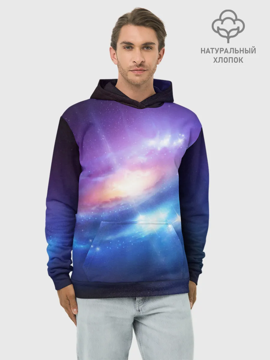 Худи мужской база хлопок / Абстракция космоса