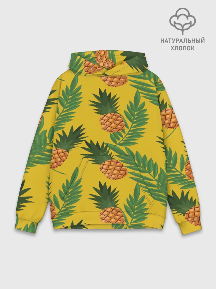 Худи мужской база хлопок / Ананасы