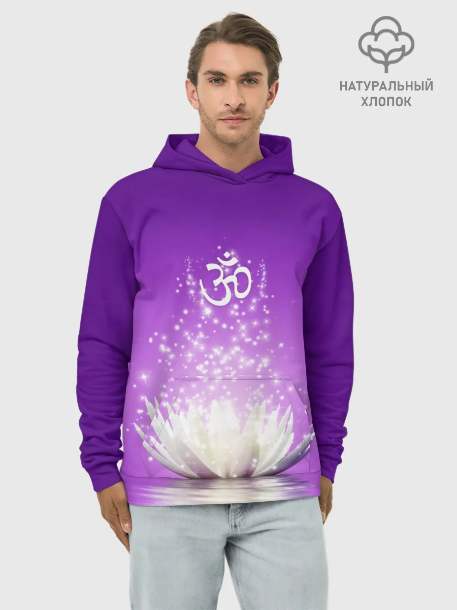 Худи мужской база хлопок / Лотос просветления