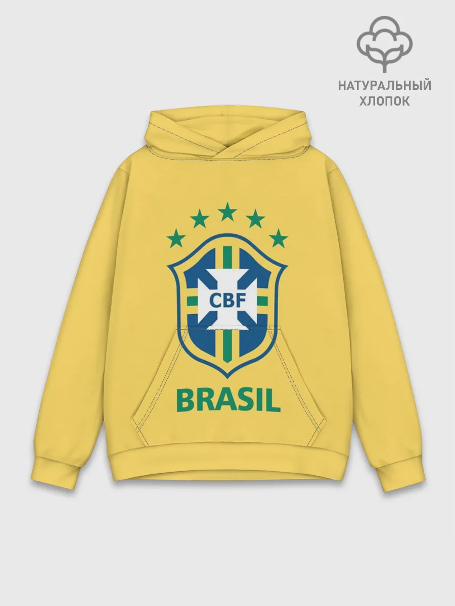 Худи мужской база хлопок / Сборная Бразилии