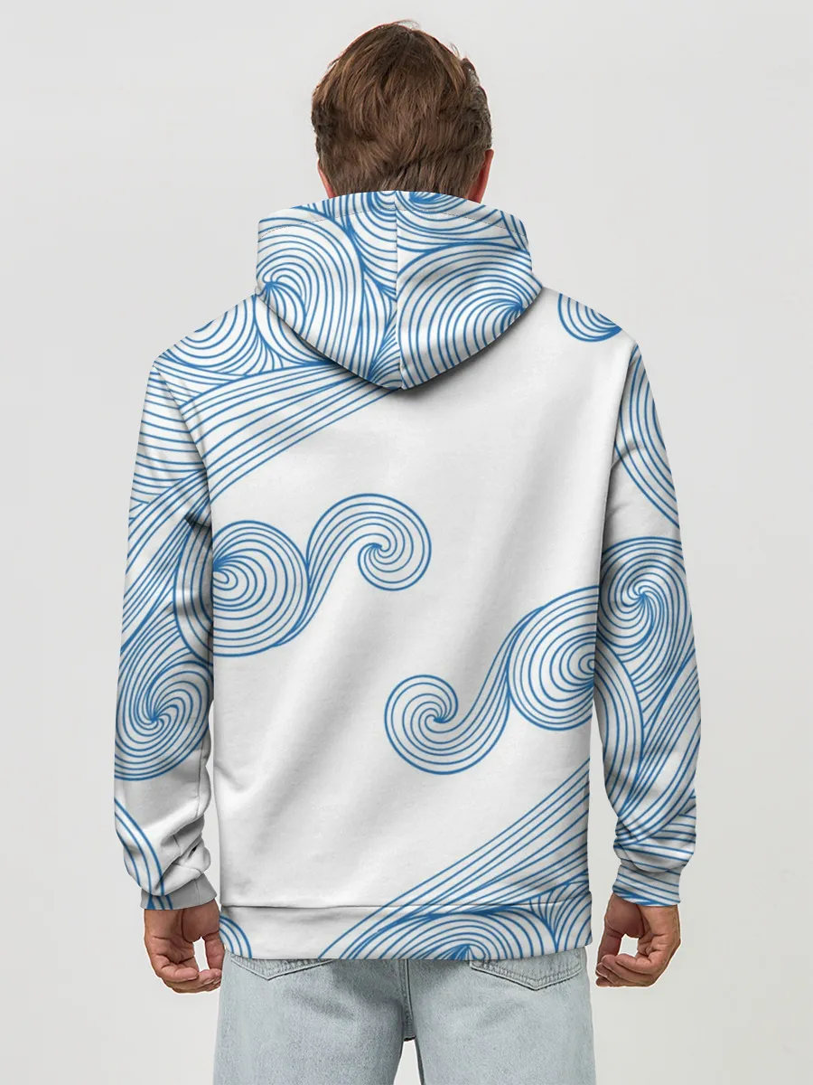 Худи мужской база хлопок / Кот Моряк