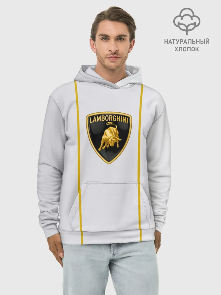 Худи мужской база хлопок / LAMBORGHINI.