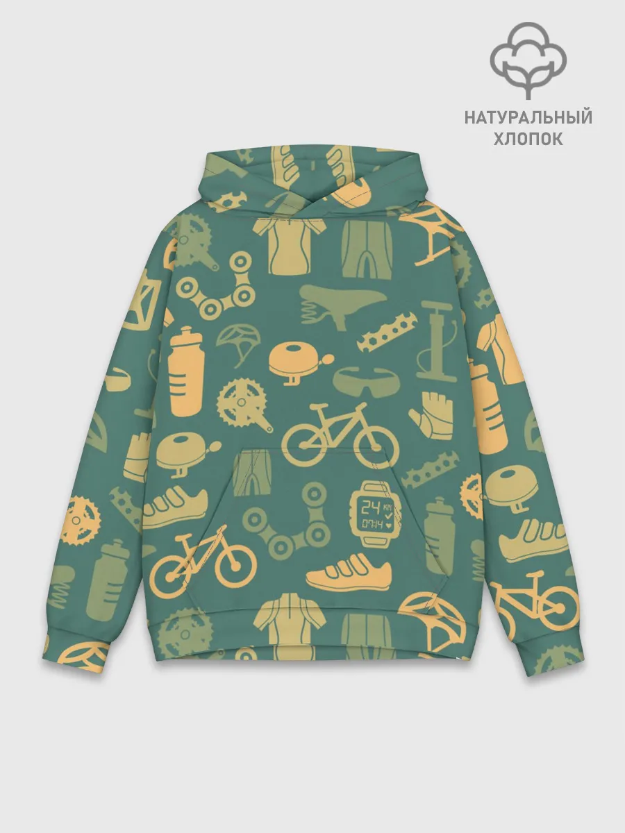 Худи мужской база хлопок / Велосипедист