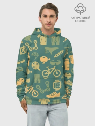 Худи мужской база хлопок / Велосипедист