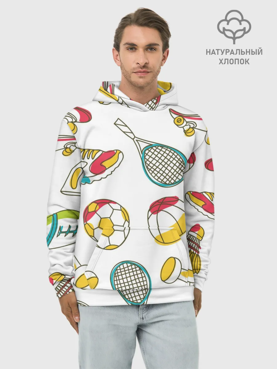 Худи мужской база хлопок / Спорт