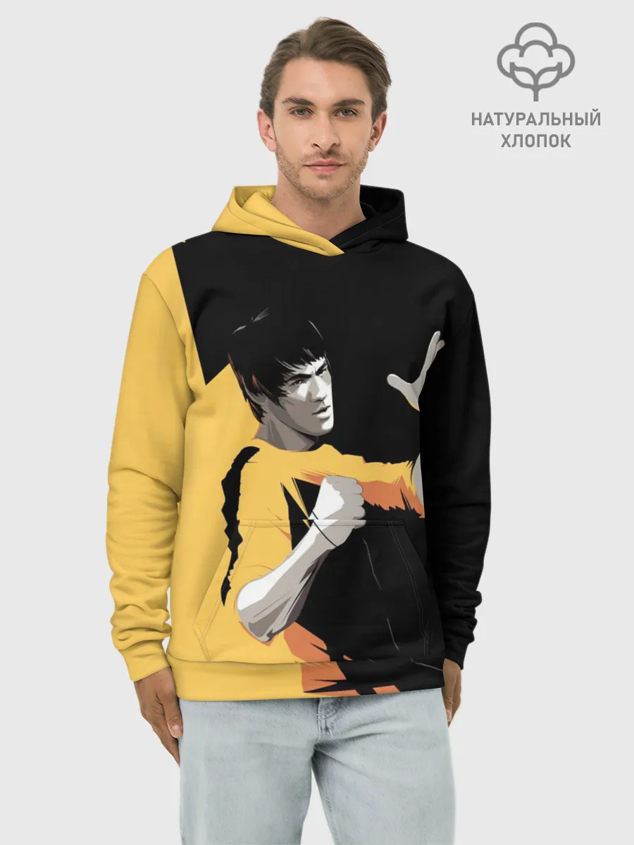 Худи мужской база хлопок / Bruce Lee