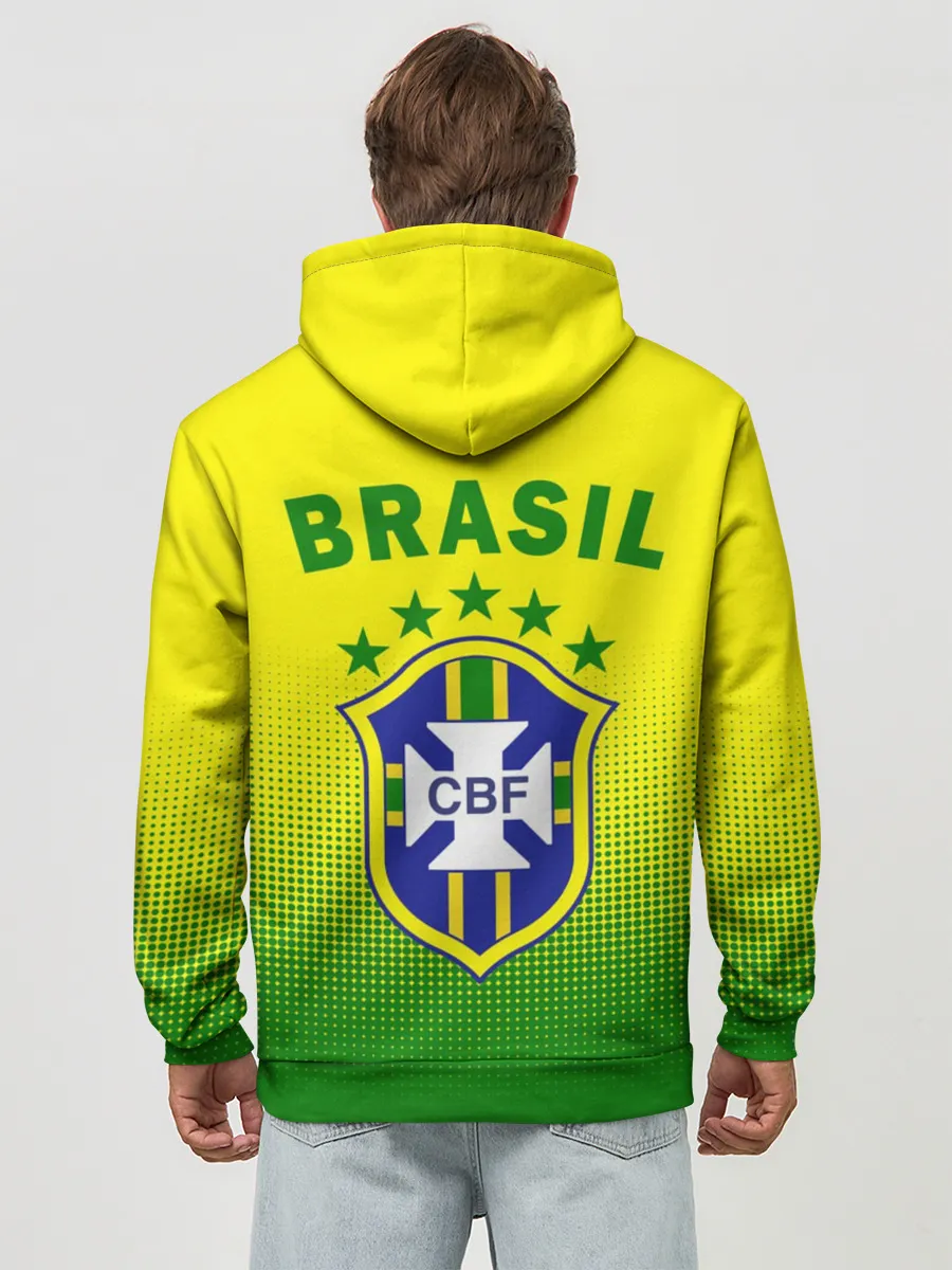 Худи мужской база хлопок / Сборная Бразилии