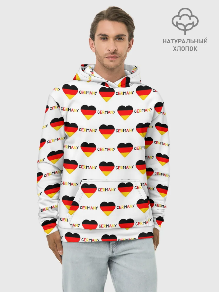 Худи мужской база хлопок / Love Germany