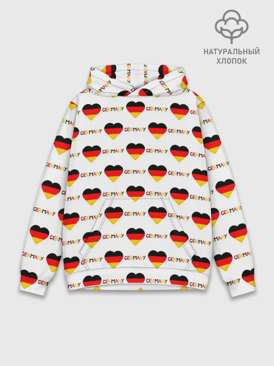 Худи мужской база хлопок / Love Germany