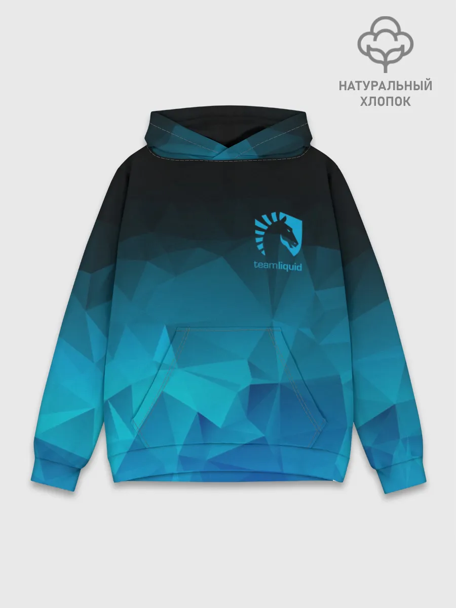 Худи мужской база хлопок / TEAM LIQUID E-SPORT