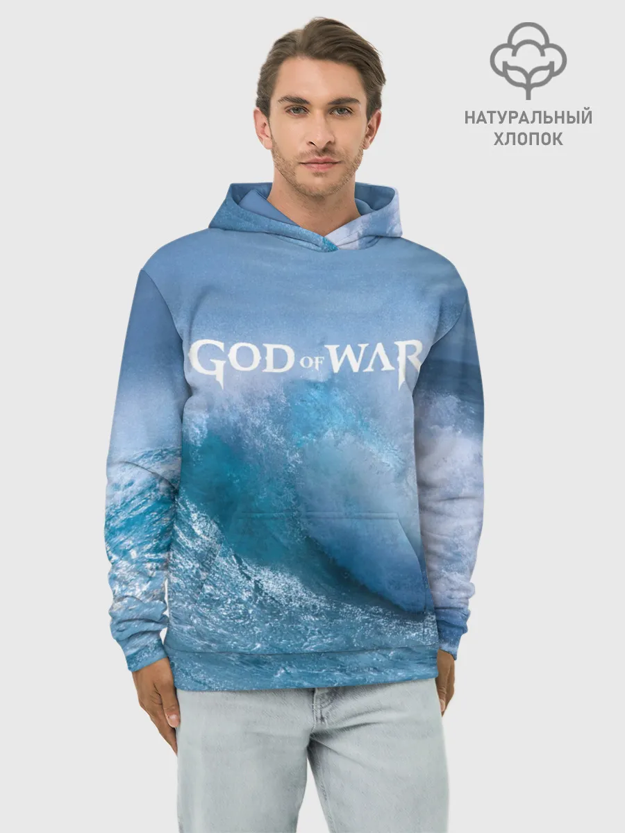 Худи мужской база хлопок / God of WAR