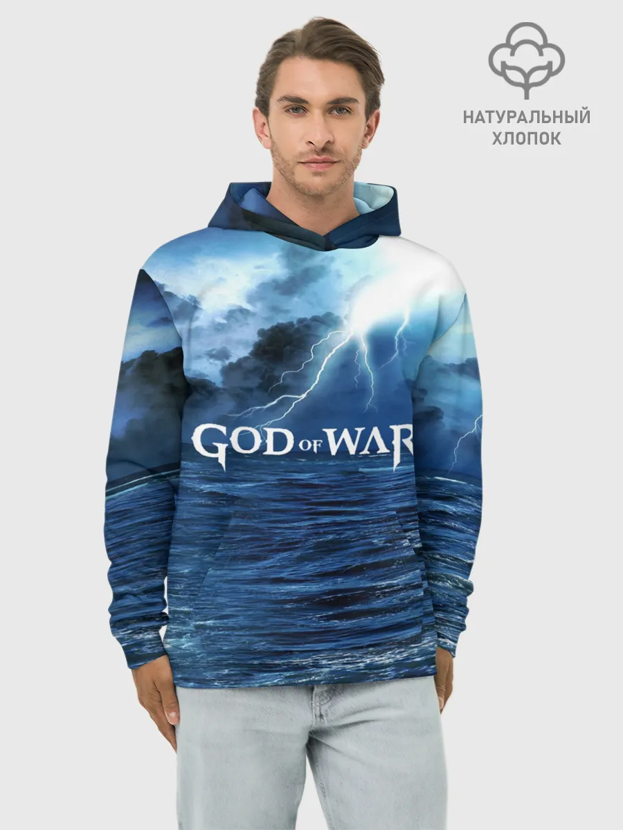 Худи мужской база хлопок / God of WAR