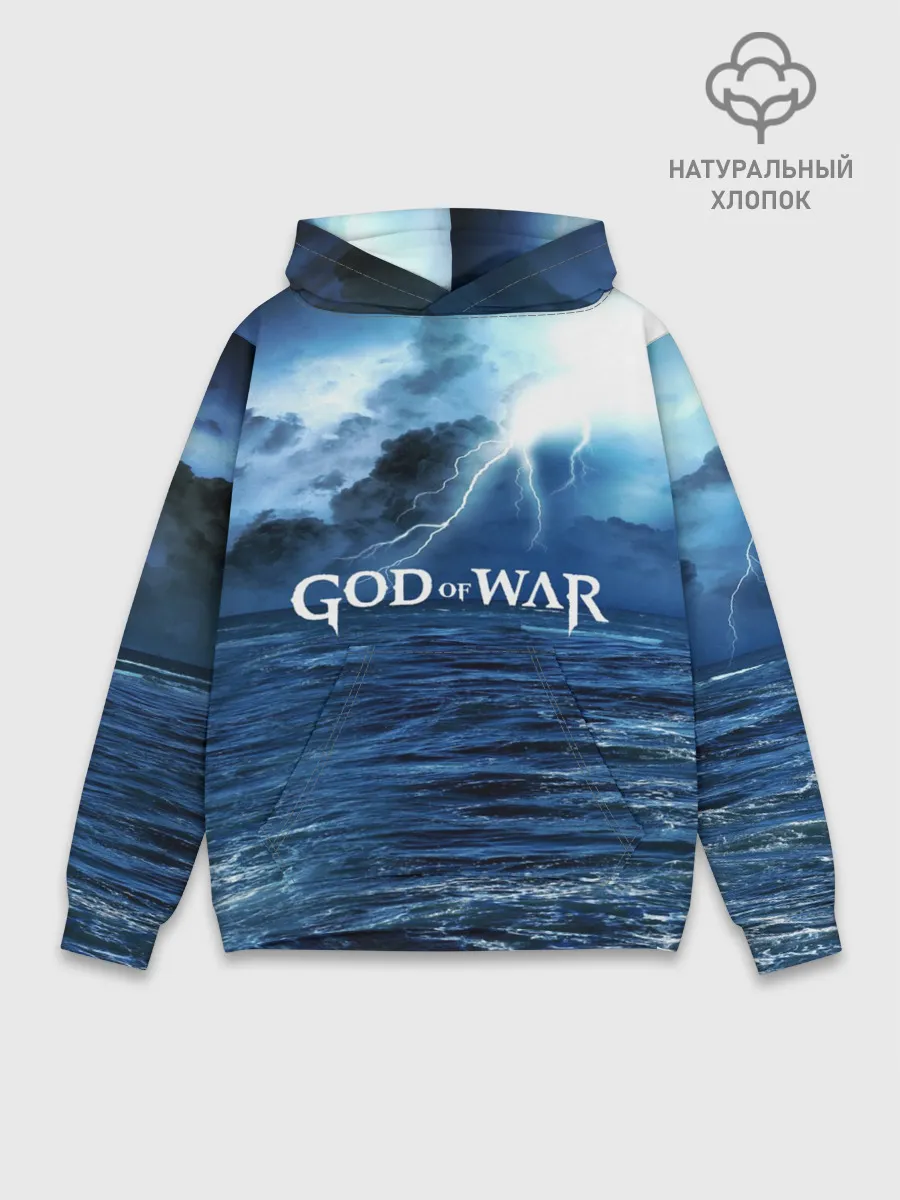 Худи мужской база хлопок / God of WAR