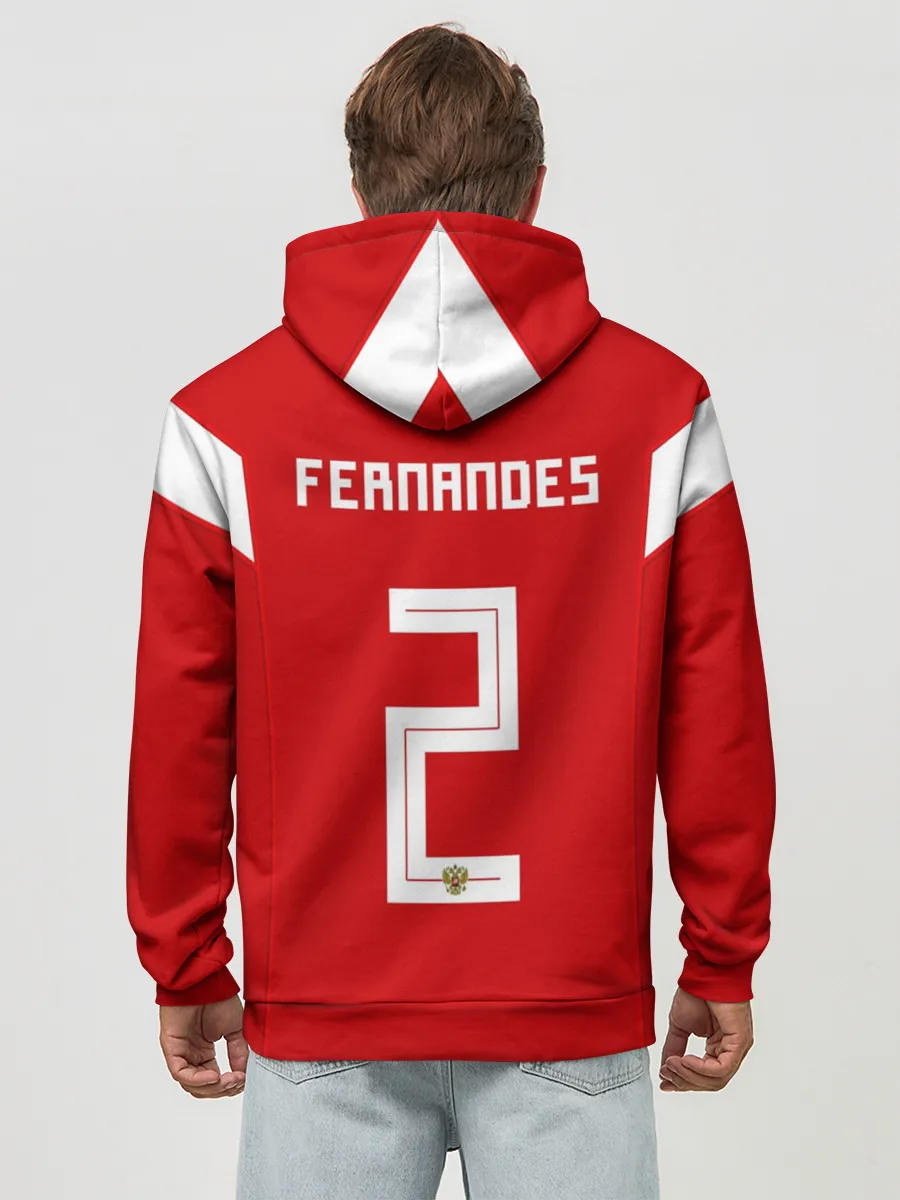 Худи мужской база хлопок / Сборная России Фернандес