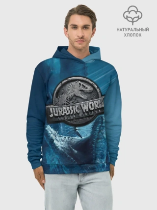Худи мужской база хлопок / Мир Юрского Периода