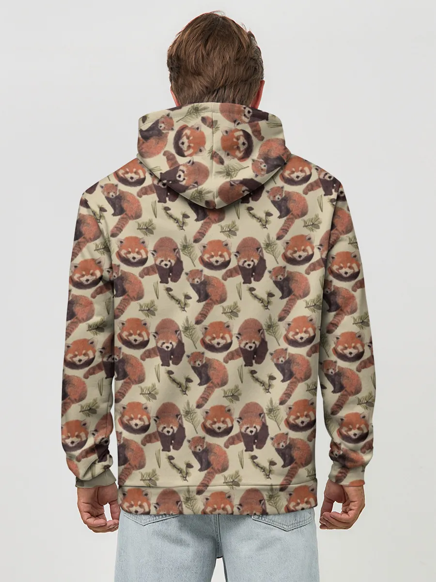 Худи мужской база хлопок / Red panda