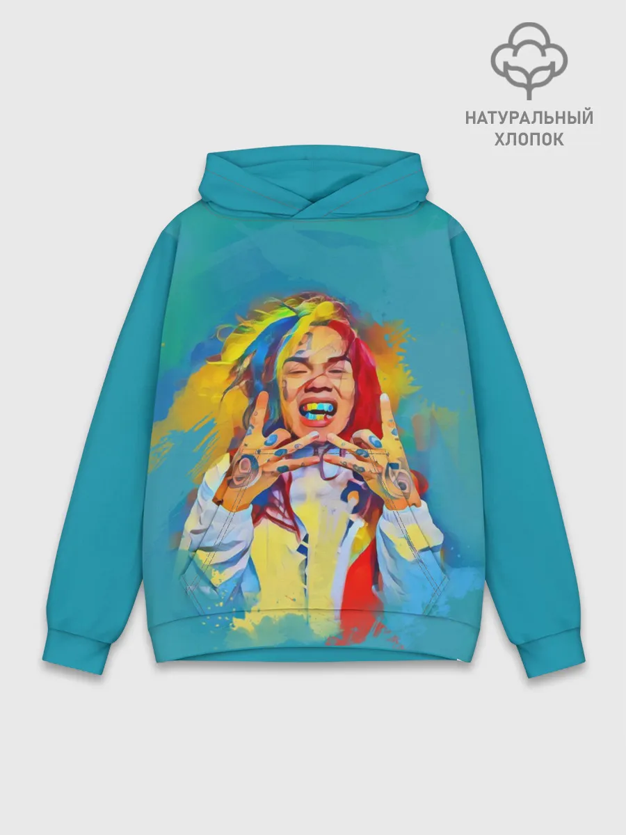 Худи мужской база хлопок / 6IX9INE PAINTS