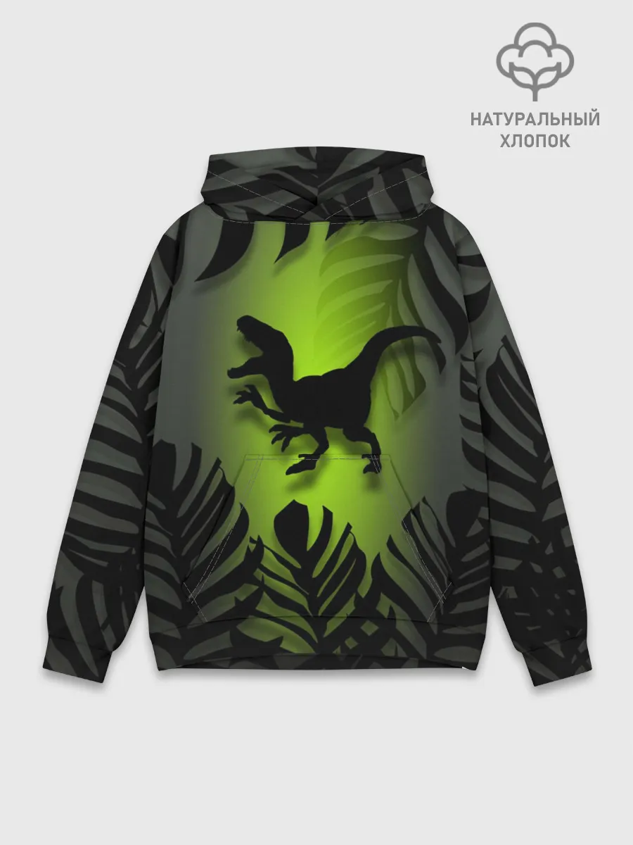 Худи мужской база хлопок / Велоцераптор