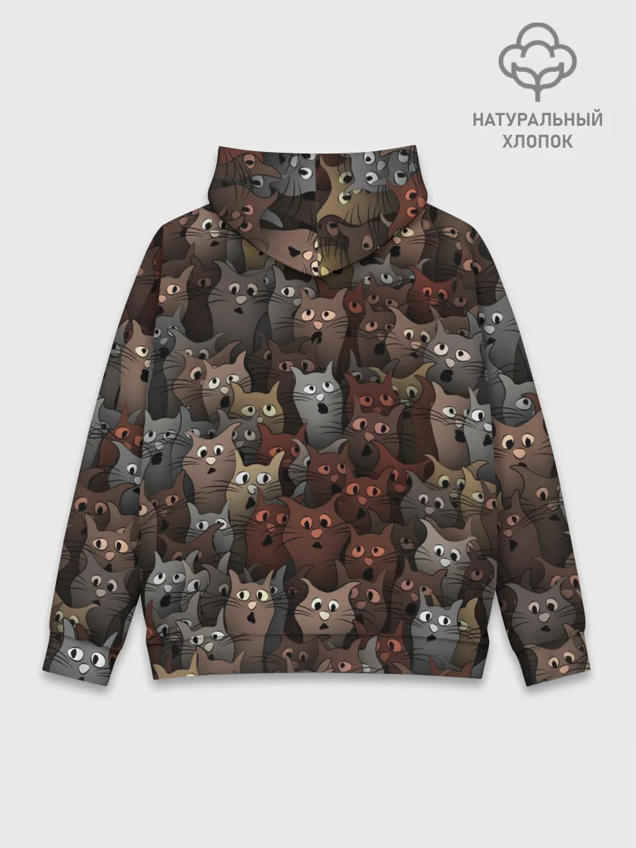 Худи мужской база хлопок / Глупые коты