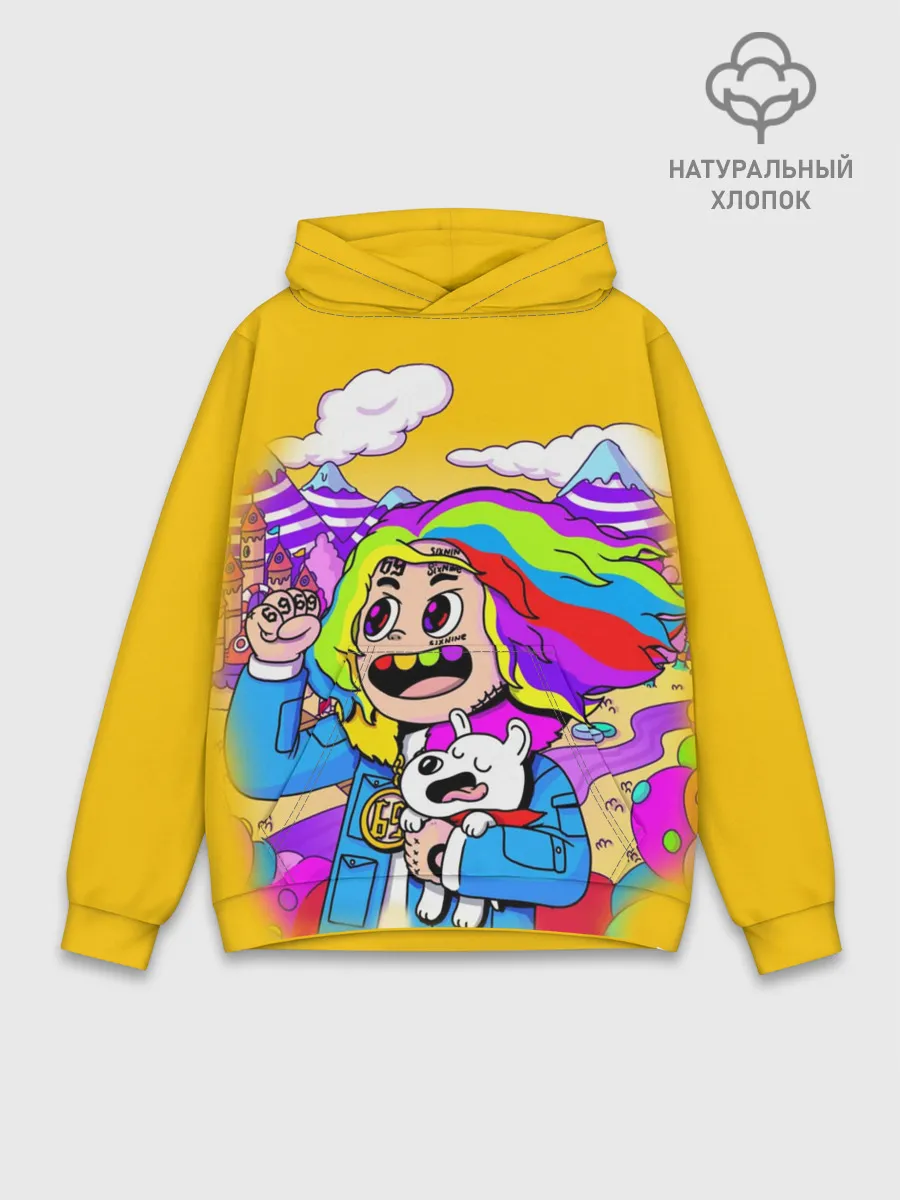 Худи мужской база хлопок / 69 rainbow