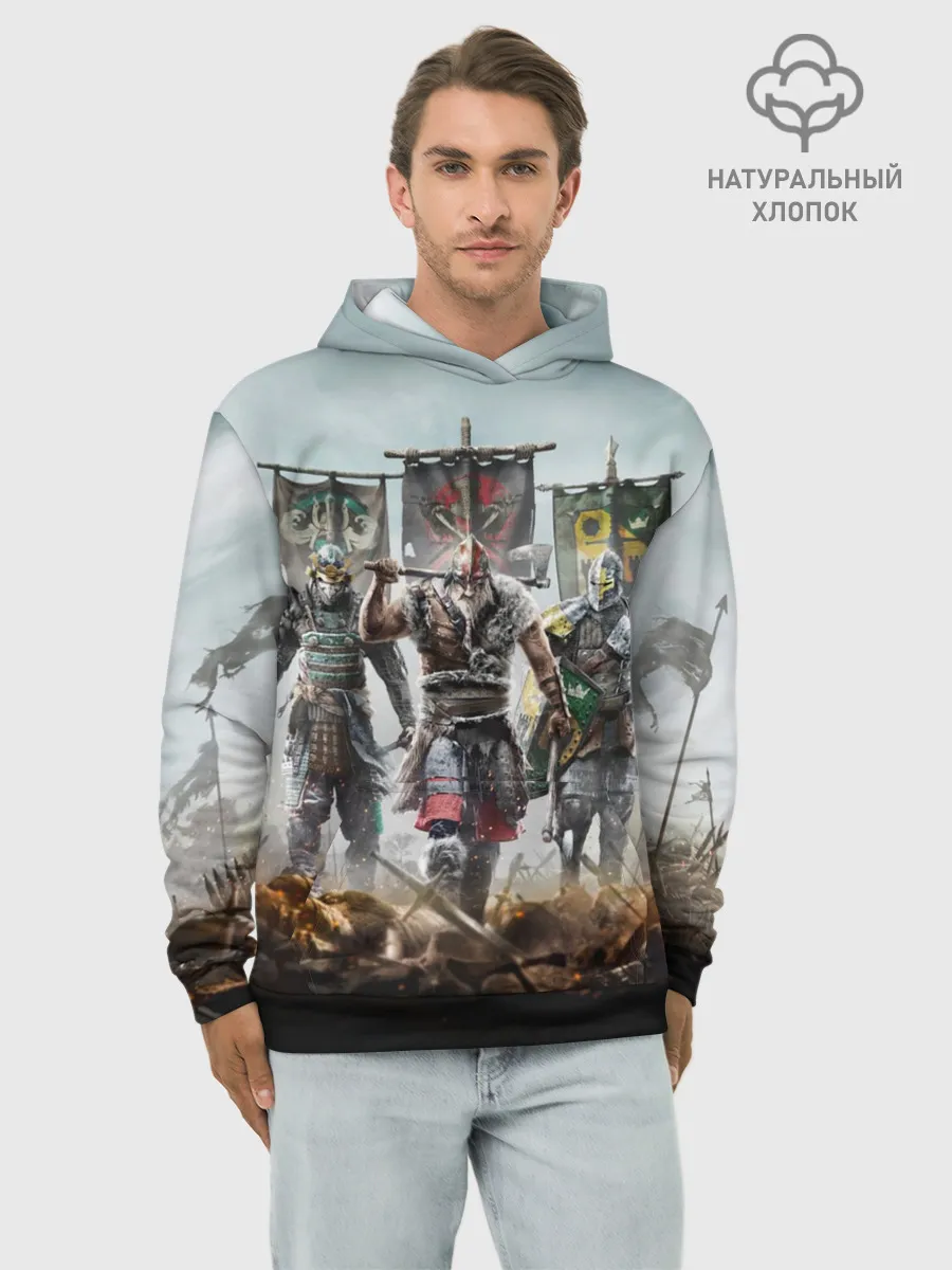 Худи мужской база хлопок / For Honor