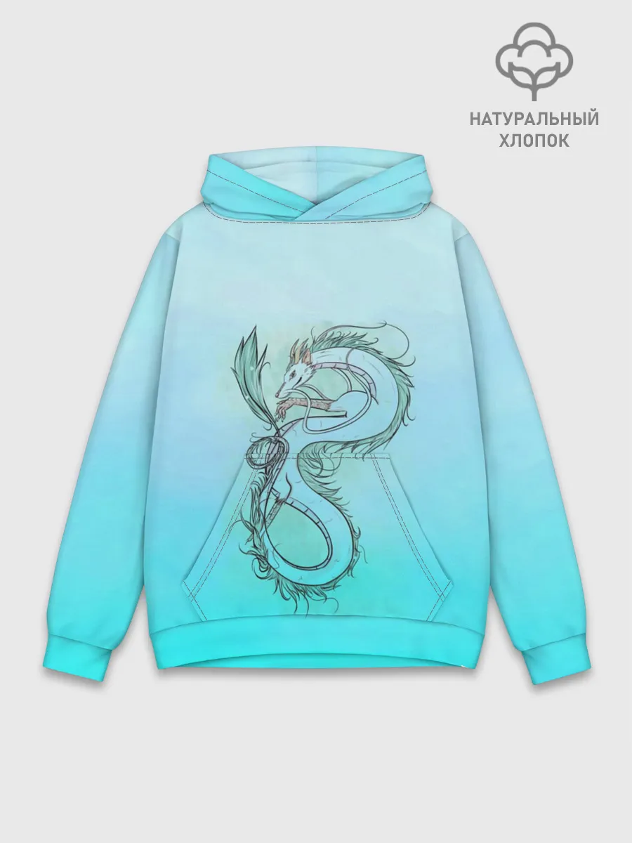 Худи мужской база хлопок / Дракон-Бог Хаку