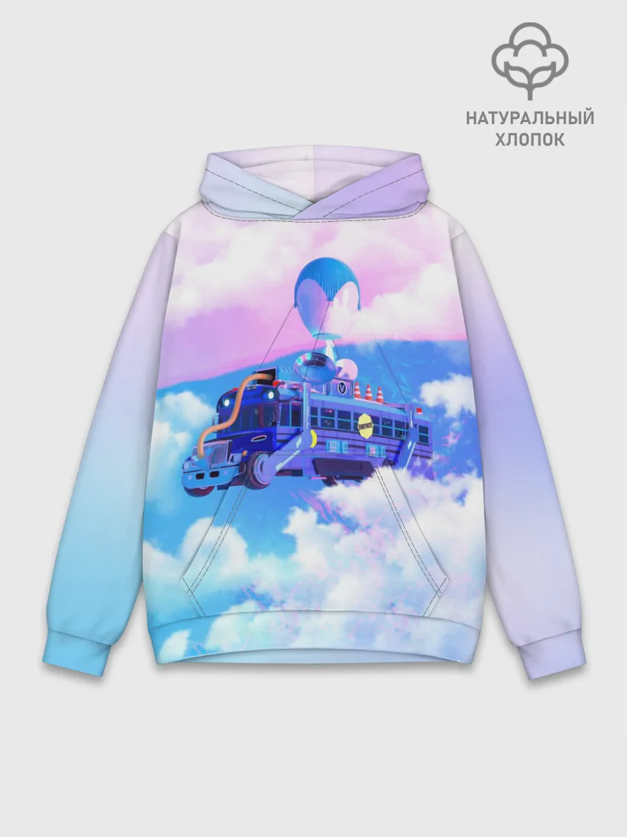 Худи мужской база хлопок / Fortnite Bus