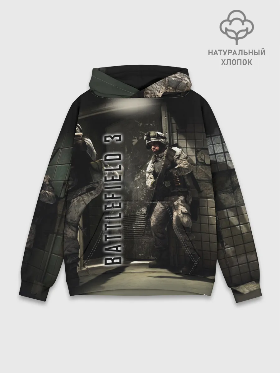 Худи мужской база хлопок / BATTLEFIELD 3