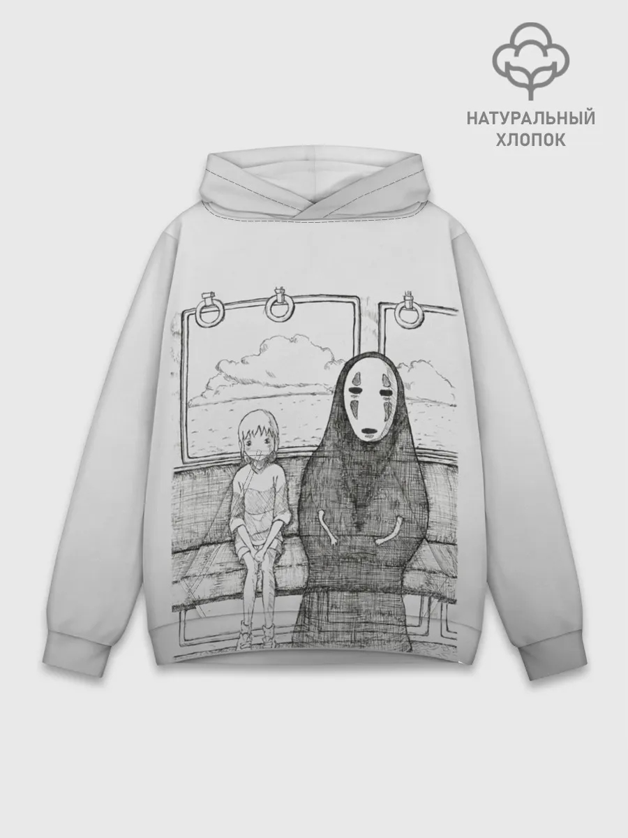 Худи мужской база хлопок / Тихиро и Каонаси