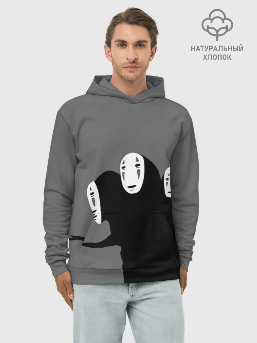 Худи мужской база хлопок / Трехголовый бог Каонаси