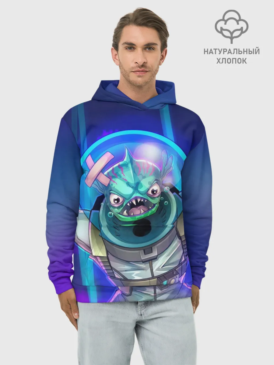 Худи мужской база хлопок / Fishy