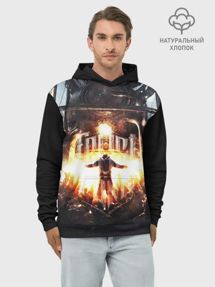 Худи мужской база хлопок / Frostpunk - city
