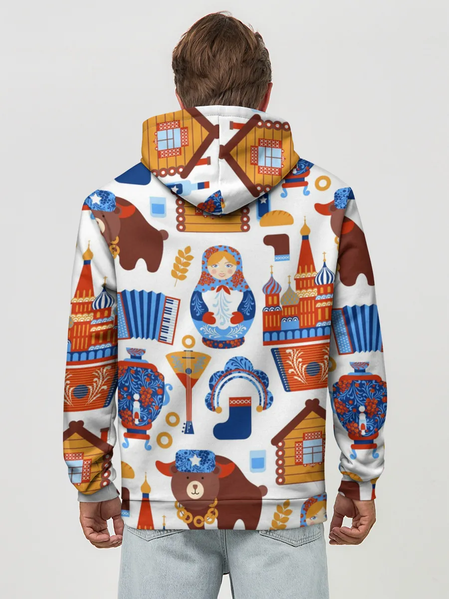 Худи мужской база хлопок / Традиционный поп арт