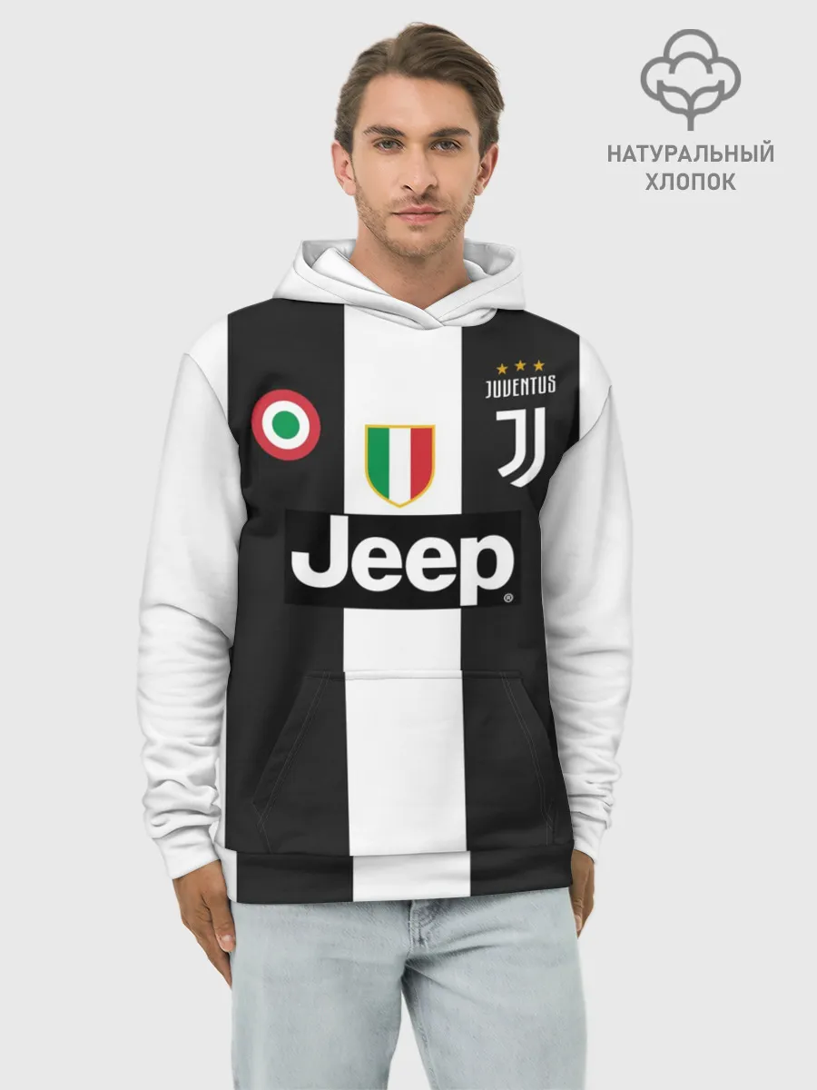 Худи мужской база хлопок / Форма Ювентуса 18-19